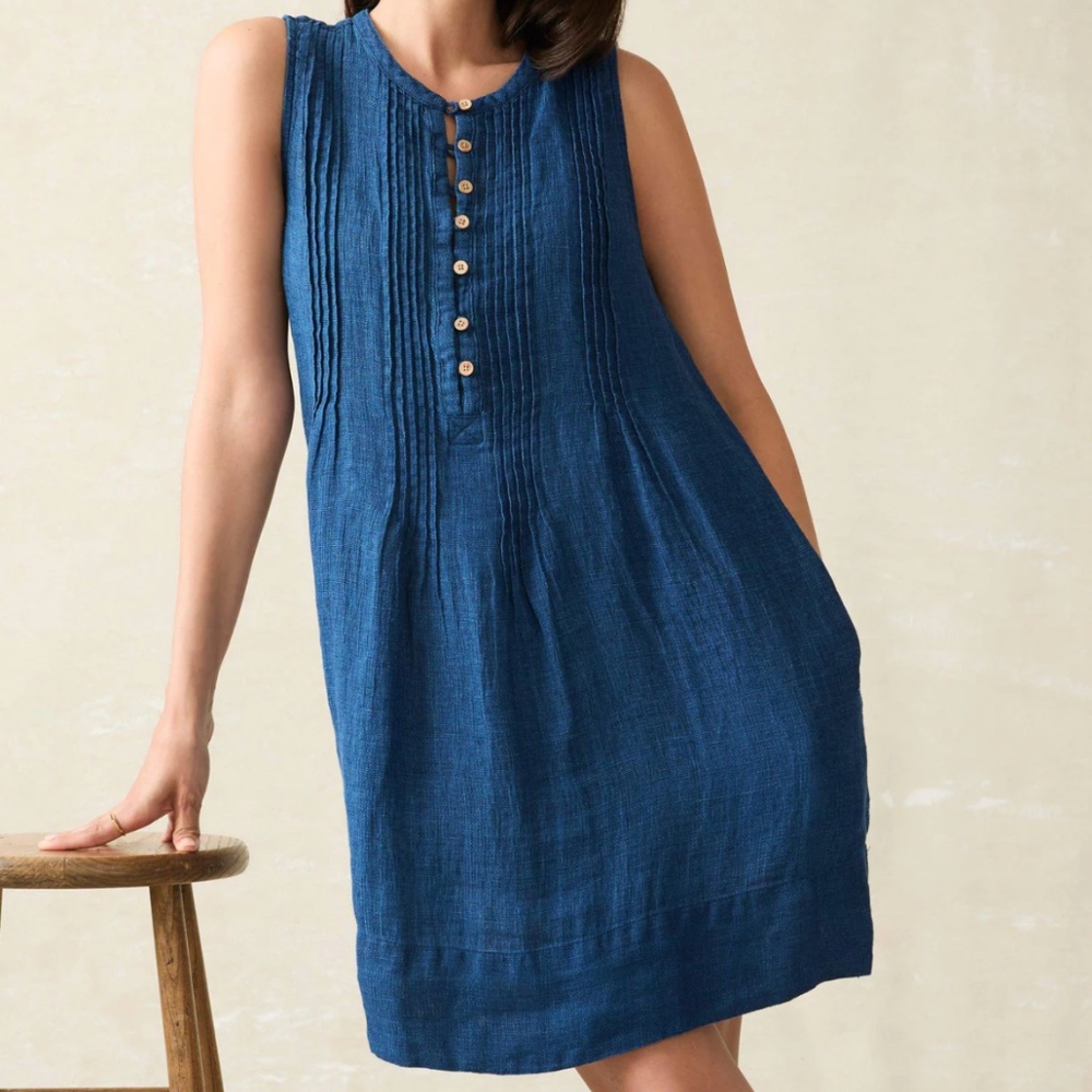 FAHERTY sleeveless linen dress
